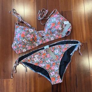 New NWT J.Crew Liberty Fabric Bikini Swim Set Two Piece Floral Plus Size 2X XXL